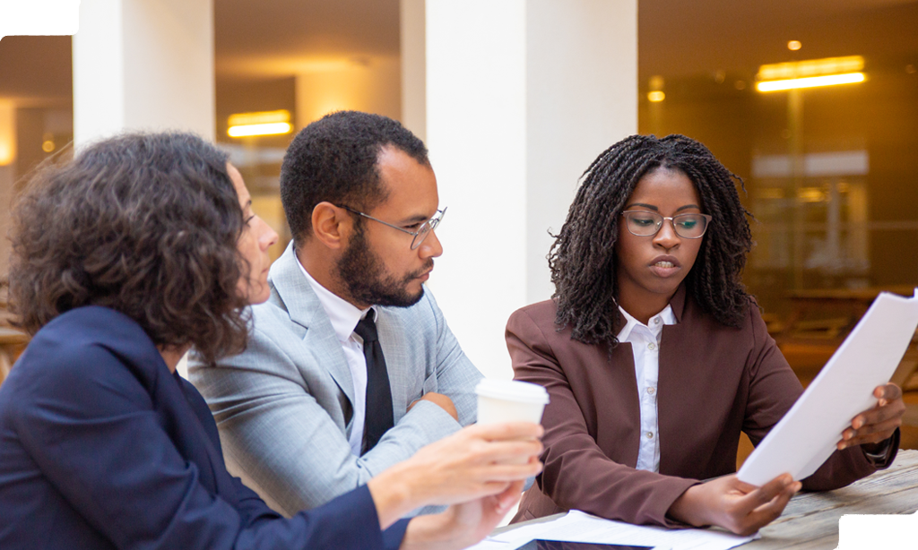 PR professionals in a meeting