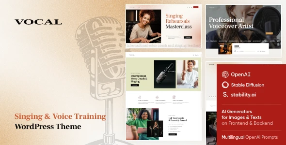 Vocal – Singing & Voice Artist WordPress Theme